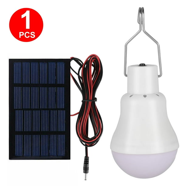 Solar Power Camping LED Lights Fishing Emergency Lamp USB Rechargeable Black ABS